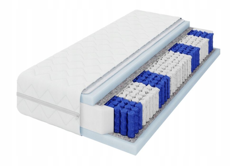 Nowy Materac FDM 160x200 pocket kieszeniowy dwustronny średnio twardy