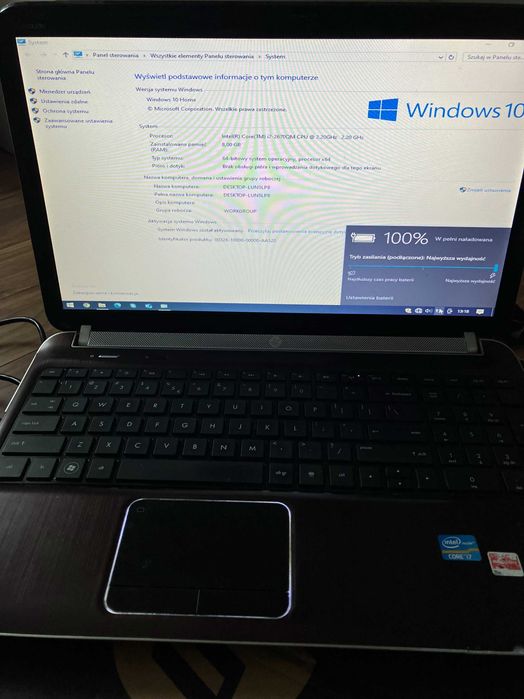 Laptop 15.6" HP Pavilion  Intel Core i7 8GB ram dysk 256 GB Radeon 1GB