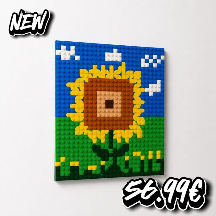 Mosaico de um Girassol em Lego Original