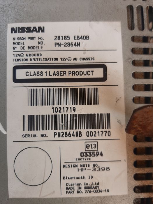 Radio original Nissan
