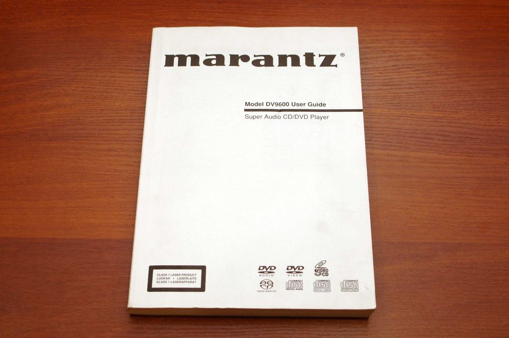 Инструкция User gide Super Audio CD/DVD Player Marantz DV9600.