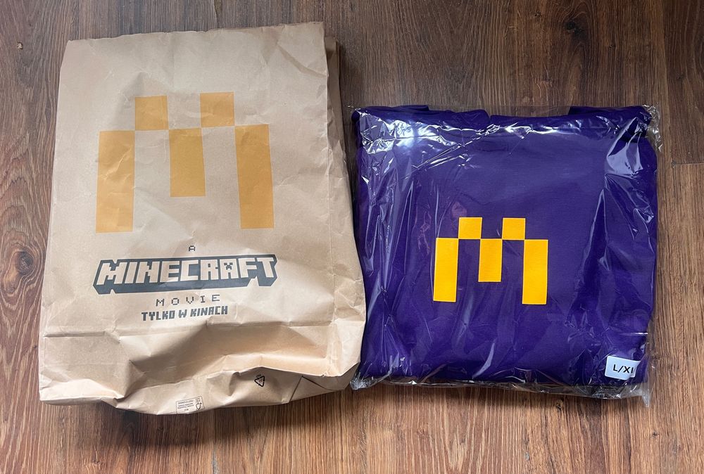 Limitowana bluza Minecraft McDonald's / 1 bluza L/XL, 1 bluza s/m