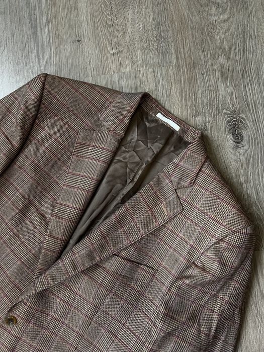Scabal cashmere check blazer jacket кашеміровий піджак блейзер люкс