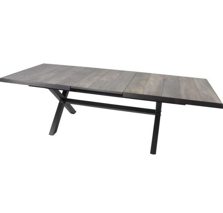 Stół rozkładany Castilla Negro 204/264x102 cm aluminium/ceramika