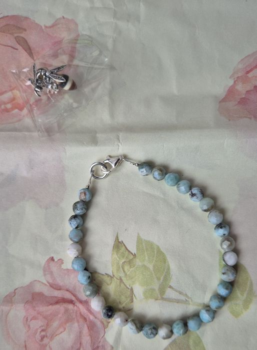 Larimar srebro 0.925 bransoletka