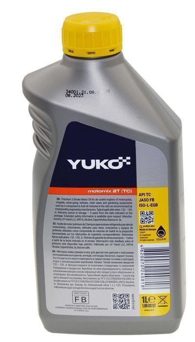 Масло для двухтактных двигателей YUKO MOTOMIX 2T 1л, смаз147