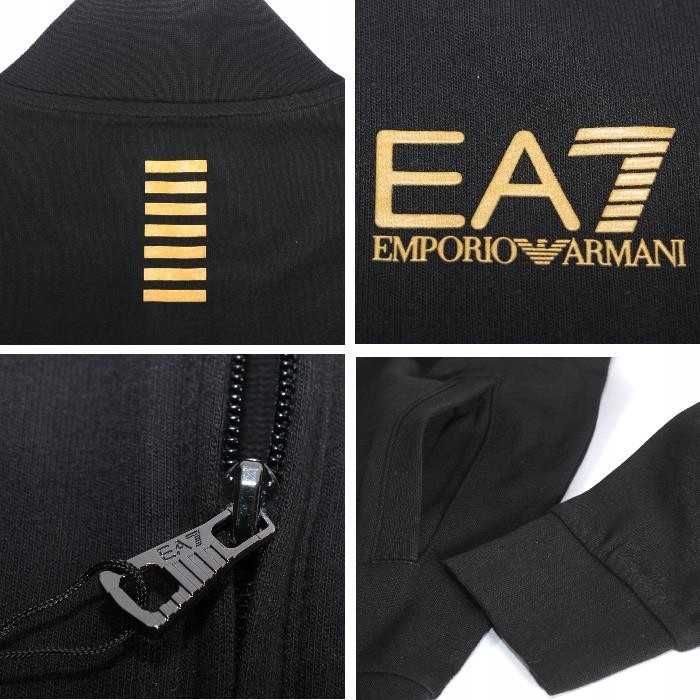 EMPORIO ARMANI EA7 stylowy męski dres oryginalny black/gold