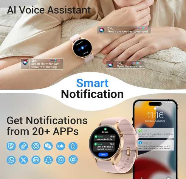 Smartwatch Inteligentny Fitpolo DR06 Róż