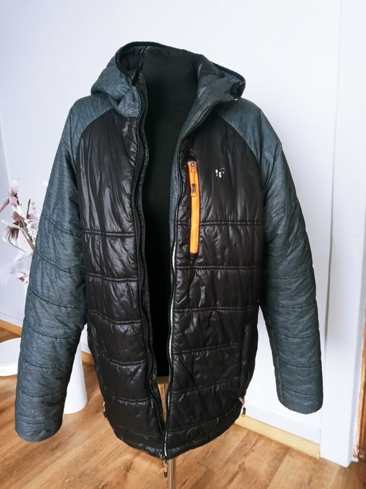 Kurtka meska 4F kaptur szara pikowana 2XL
