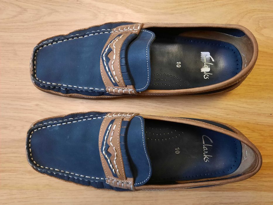 Мужские кожаные мокасины clarks 44 p.