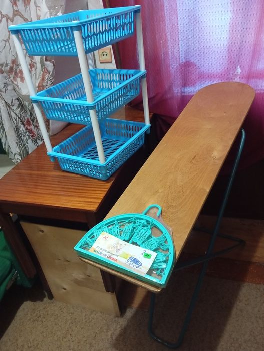 Сушилка для белья, с прищепками органайзер для ванной доска гладильная