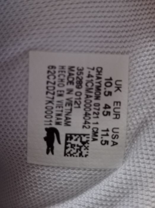Buty Lacoste Chaymon rozmiar 45 skóra białe skórzane j Nowe męskie 29