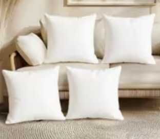 4 Capas Branca de almofada de sala novo 50cm x 50cm