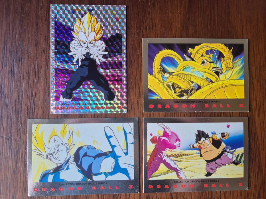 Lote 4 Cartas Dragon Ball Z Serie 2 Vintage 1989 Panini Vegeta Holo