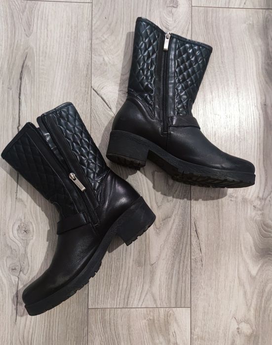 Botki  pikowane czarne