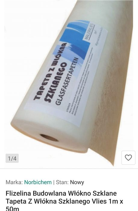 Flizelina budowlana włókno szklane