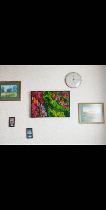 Фитокартина, стабилизированный мох