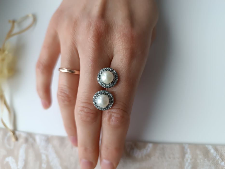 Серьги-пусеты, гвоздики серебро 925 прбы с фианитами