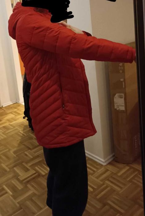 columbia czerwona damska kurtka zimowa