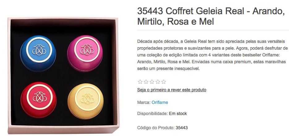 Pack 4 Geleias Reais (Arando, Mirtilo, Rosas, Mel) Super Preço