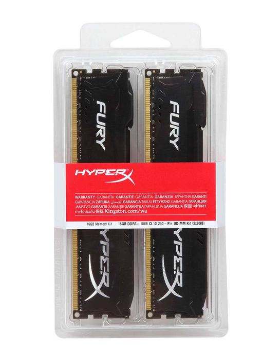 ОЗУ Kingston HyperX FURY DDR3 1600 1866 8Gb PC3-12800 (HX316C10F/8)