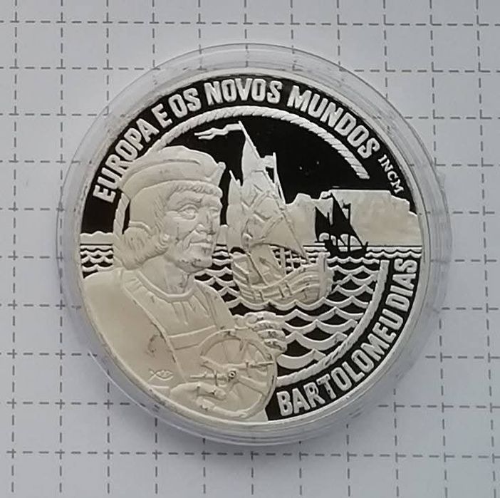Португалія 25 екю 1993р. Мореплавець Барталомеу Діаш. СРІБЛО. ПРУФ.