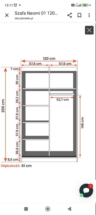 Szafa przesuwna. Jak Nowa