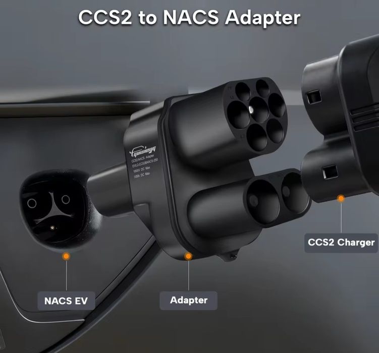 ЯКІСТЬ‼️ Адаптер CCS2  - Tesla NACS 500A GUWIEYG | перехідник  DC | Tesla USA | DC Fast Charge | Для Model 3, Y, S, X, Cybertruck