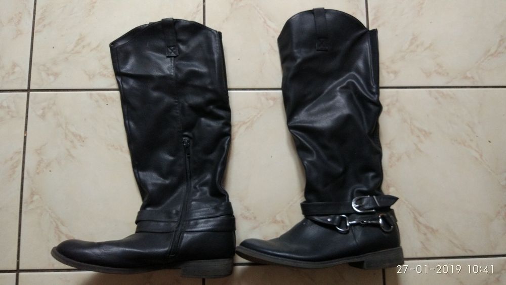 Buty damskie zimowe skórzane rozmiar 40
