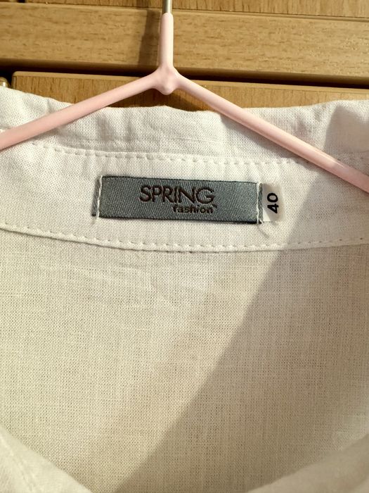 Жіноча біла лляна сорочка Spring Fashion