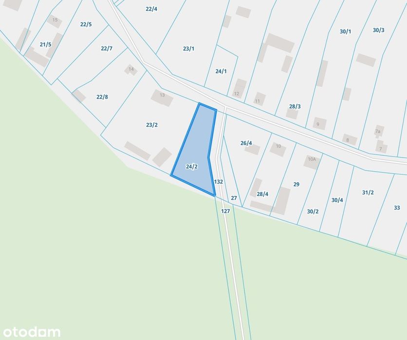 Działka 1350 m² Pupki (gm. Turośl) - narożna, ogrodzona, WZ - Widok 4