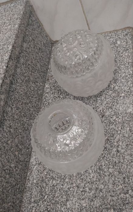 Abajures vidro transparente vintage