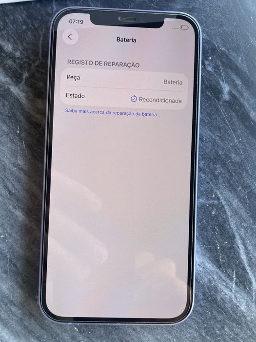 iPhone 12 64GB roxo bateria nova