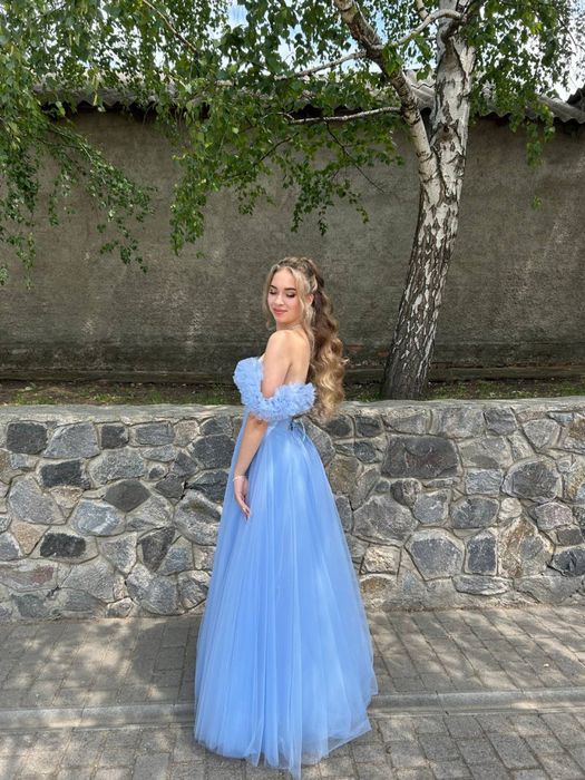 Випускна/вечірня сукня, корсетна, ніжно блакитного кольору