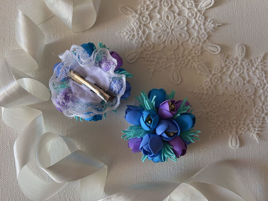 Spinki do włosów fiolki