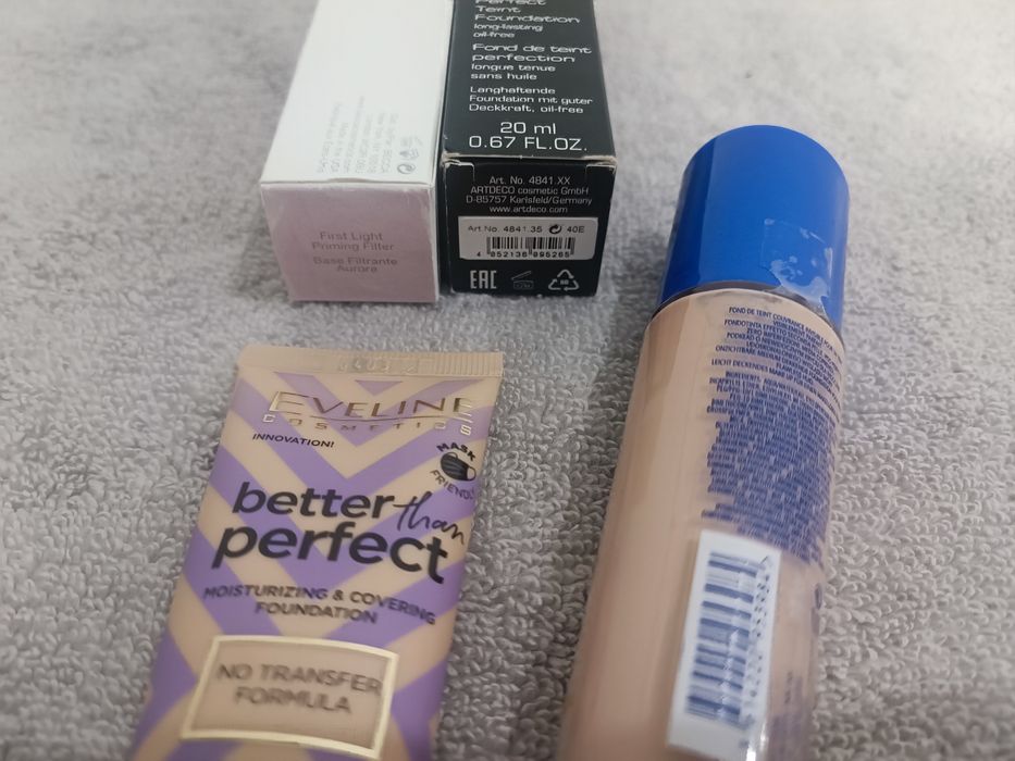Zestaw podkładów artdeco baza becca rimmel Eveline