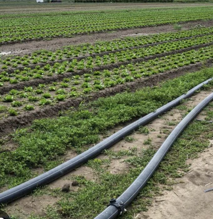Tubos de rega agrícola e aspersores ( troca por roçadora a gasolina ) ou por máquina corta relva a gasolina.