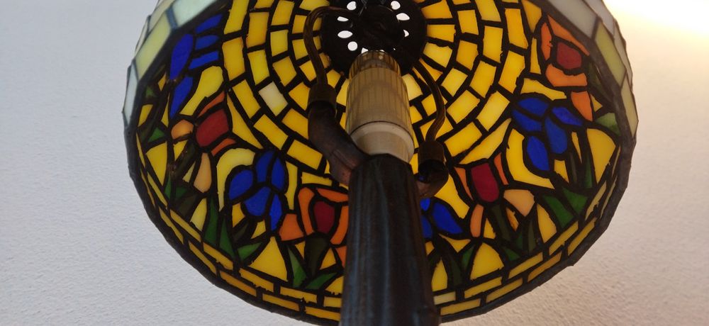 Candeeiro antigo Art Nouveau Inspiração Tiffany