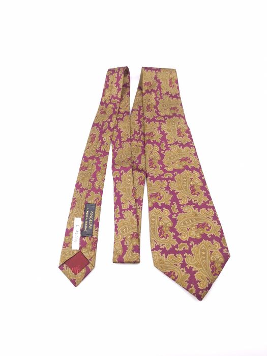 Altea bordowy jedwabny krawat paisley ap51