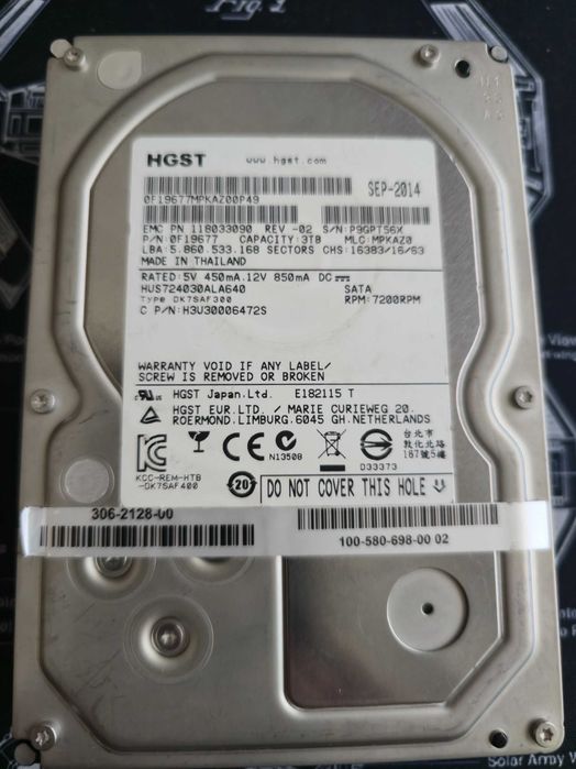 Vários discos SATA 2.5 e 3.5