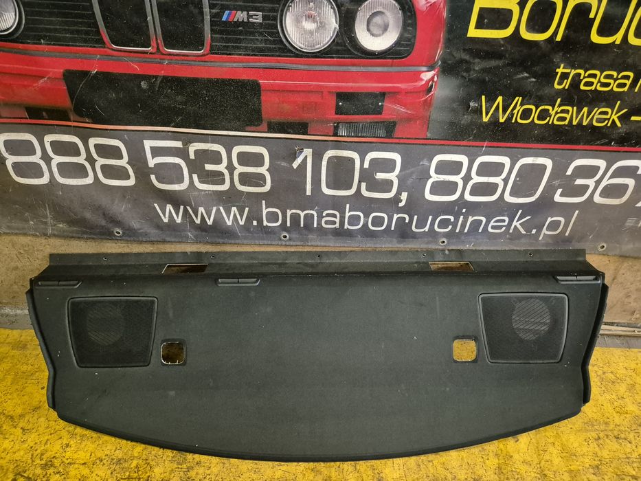 BMW E90 Sedan Półka Tył Tylna Czarna Kompletna BDB Stan Części BMA