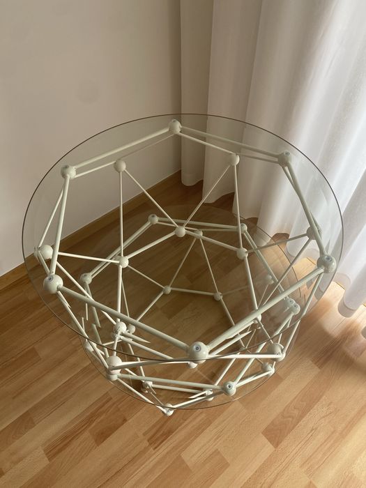 Mesa centro ferro e vidro