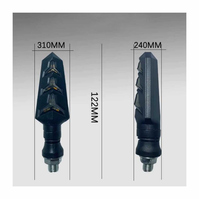 Piscas LED universais - Formato Y com luz sequencial