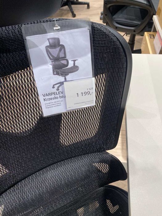Krzesło biurowe ergonomiczne VARPELEV IKEA – stan idealny