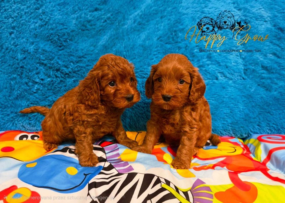 Cockapoo F1b Piesek Red Wafel