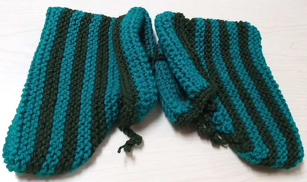 Botas em lã ao estilo da avó.