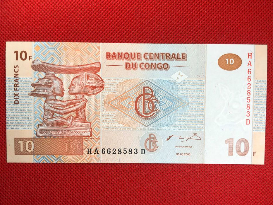Congo 10 Francs 2003 UNC