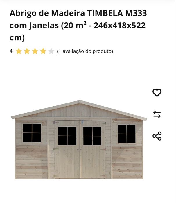 Casa de Madeira Timbela M333