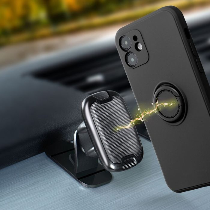 Futerał Silicone Ring Do Iphone 16 Pro Czarny