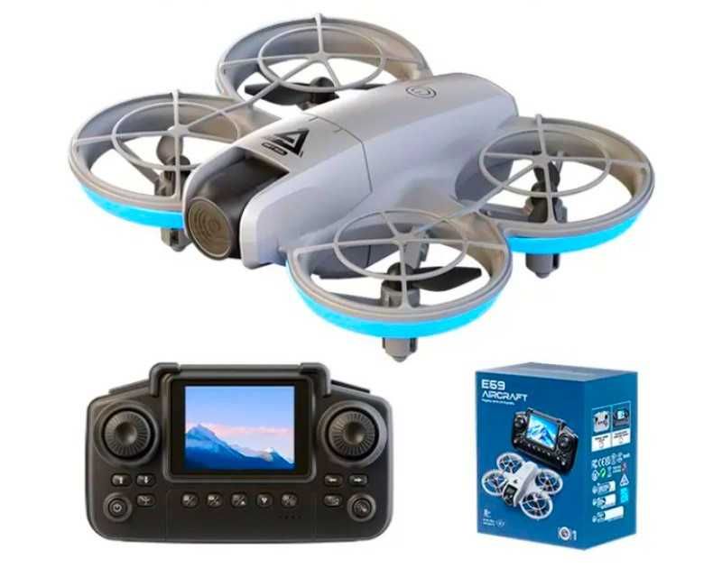 Квадрокоптер E69 FPV RC керування ПУЛЬТ з ЕКРАНОМ регульована камера